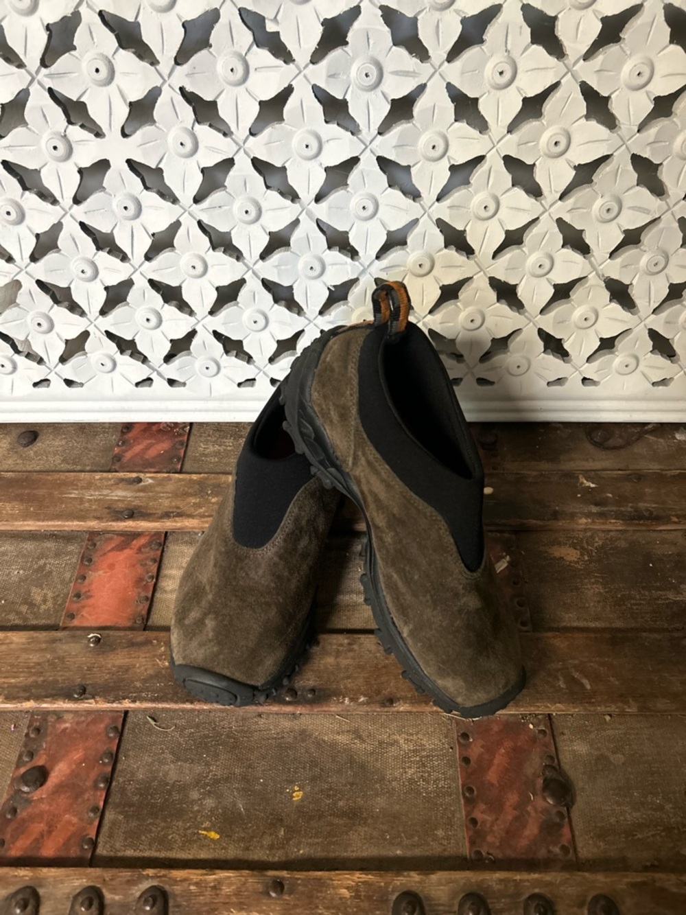 Merrell Women's Brown Suede Slip-On Clogs